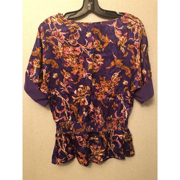 BCBG MaxAzria Floral Silk Blouse - Picture 2 of 5